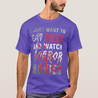 Camiseta Mujeres Solo Quiero Comer Pizza Y Ver Películas De