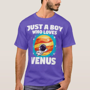 Camiseta Mujeres Sólo Un Niño Que Ama A Venus VNeck