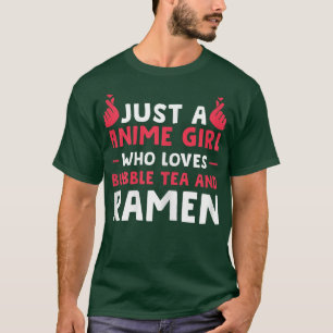 Camiseta Mujeres Sólo un té de burbuja de chica de anime y