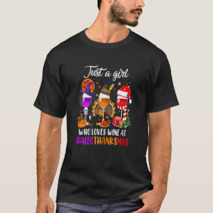 Camiseta Mujeres Solo Una Chica Que Ama El Vino En Hallotha