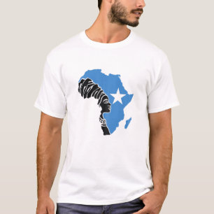 Camiseta Mujeres Somalia Bandera somalí África Mapa étnico 