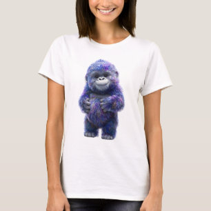 Camiseta Mujeres Sonrisa Gorila Bebé Púrpura Cósmica
