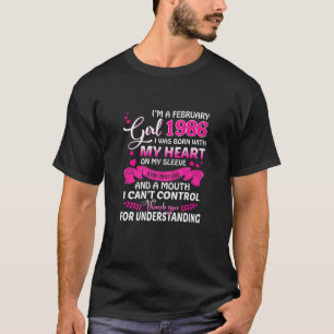 Camiseta Mujeres Soy Chica de Febrero 1986 35º cumpleaños G