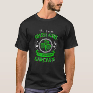 Camiseta Mujeres soy Chica irlandés y hablo sarcasmo fluido