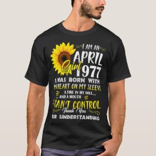 Camiseta Mujeres Soy Chicas de abril de 1977 44º regalo de