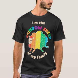 Camiseta Mujeres Soy la oveja arcoiris de mi familia gay tr
