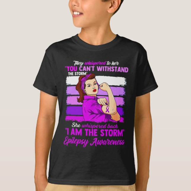 Camiseta Mujeres Soy La Tormenta Epilepsia Guerrera De Conc (Anverso)