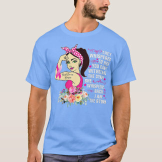 Camiseta Mujeres soy la tormenta mujeres fuertes con cáncer