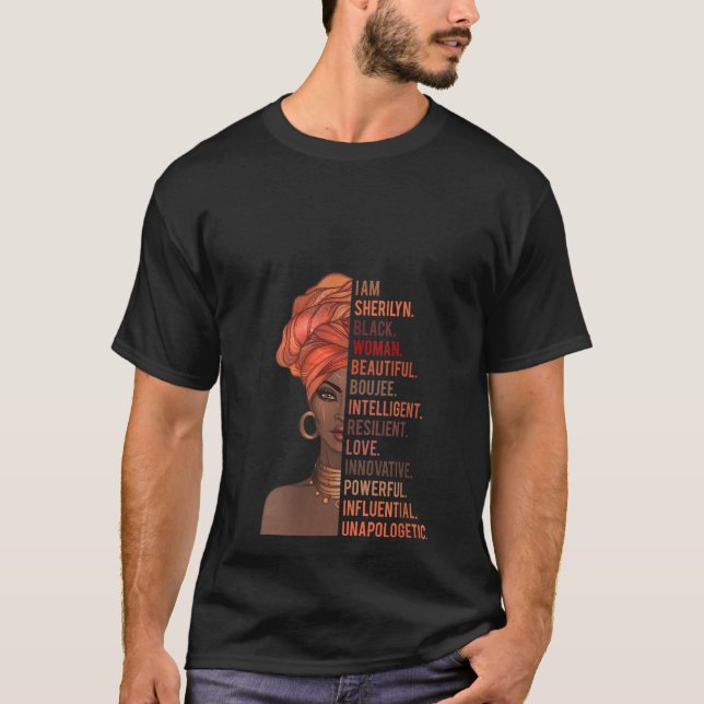 Camiseta Mujeres Soy Sherilyn Black Woman History Month 200 (Anverso)