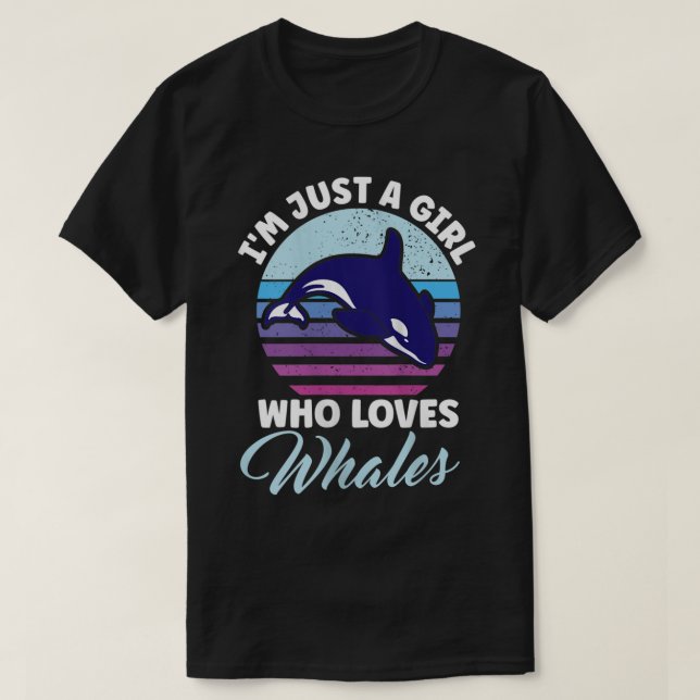 Camiseta Mujeres Soy Sólo Una Chica Que Ama Las Ballenas -  (Diseño del anverso)
