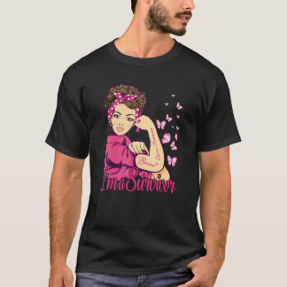 Camiseta Mujeres soy superviviente del cáncer de mama A de