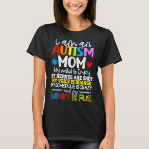 Camiseta Mujeres Soy Un Autismo Mamá Mi Cartera Está Vacía