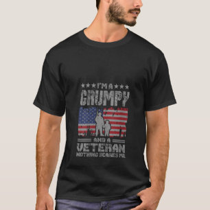 Camiseta Mujeres soy un gruñón y un veterano nada asusta M