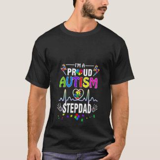 Camiseta Mujeres Soy un orgulloso padrastro de autismo Homb