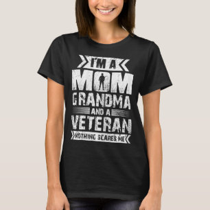 Camiseta Mujeres soy una abuela de mamá y una veterana Sca 