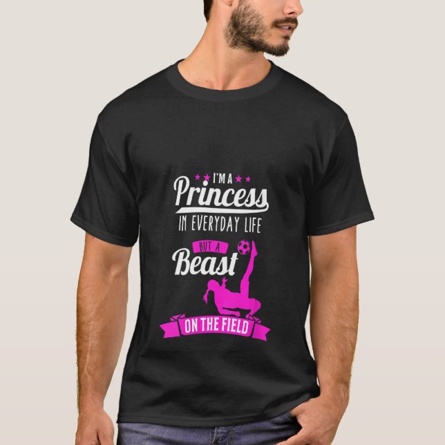 Camiseta Mujeres soy una princesa pero una bestia en el cam (Anverso)