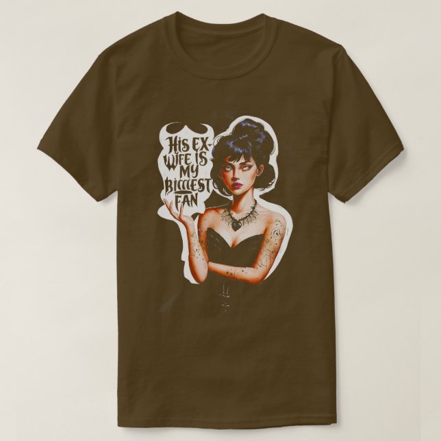 Camiseta Mujeres Su Ex Es Mi Mayor Fan Nuevo Socio Relati (Diseño del anverso)