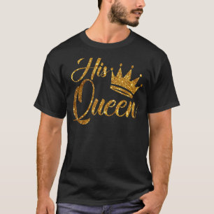 Camiseta Mujeres Su Reina Corona Esposo Romántico Y Esposa 