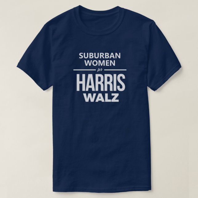 Camiseta Mujeres suburbanas por Harris Walz (Diseño del anverso)