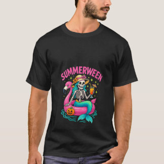 Camiseta Mujeres sumergen en el esqueleto de la sirena flot