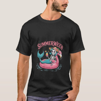 Camiseta Mujeres sumergen en el esqueleto de la sirena flot