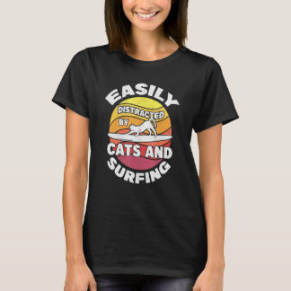 Camiseta Mujeres Surfistas Kitten Surf Kitten Gatos Surfist