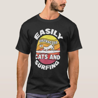 Camiseta Mujeres Surfistas Kitten Surf Kitten Gatos Surfist