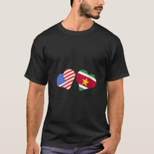 Camiseta Mujeres Surinam Corazón EE.UU. raíces surinamesas