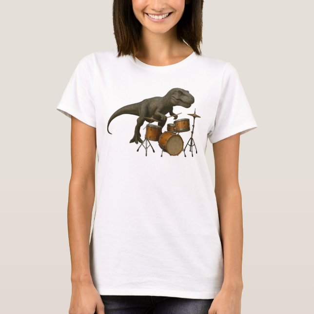 Camiseta Mujeres tamborileras de dinosaurios (Anverso)