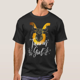 Camiseta Mujeres Taurus Chica Zodiac Rótulos Cumpleaños Tau