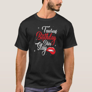 Camiseta Mujeres Taurus Labios Rojos Abril Chica Mayo Mujer
