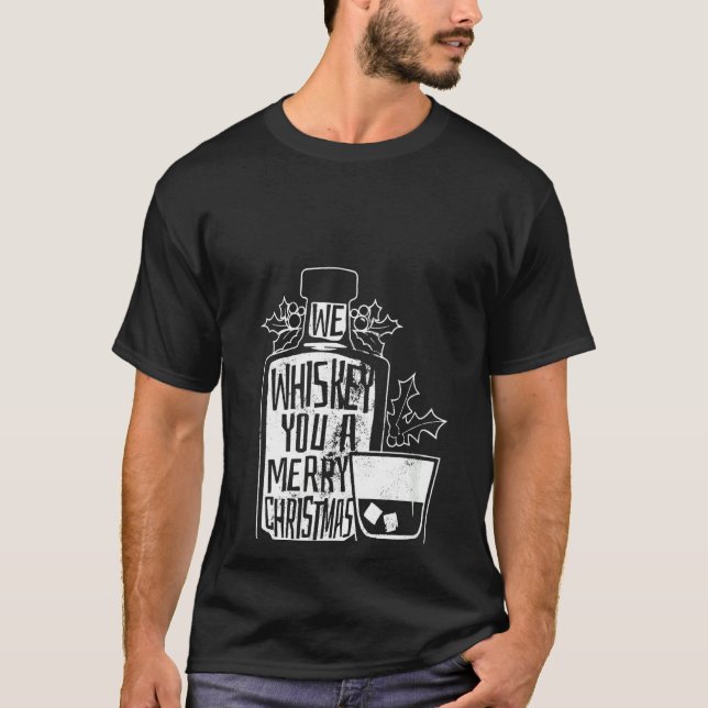Camiseta Mujeres Te Susurramos Un Feliz V-Cuello De Navidad (Anverso)