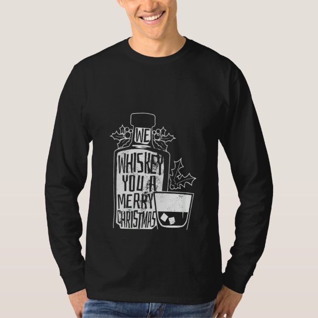 Camiseta Mujeres Te Susurramos Un Feliz V-Cuello De Navidad (Anverso)