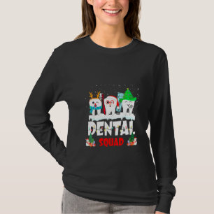 Camiseta Mujeres Teeth Santa Reindeer Navidades Dental Squa