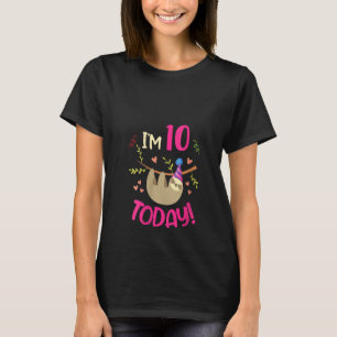 Camiseta Mujeres Tengo 10 Años Hoy Cumpleaños De Los Niños