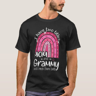 Camiseta Mujeres Tengo Dos Títulos Mamá Y Abuela Grammy Mo