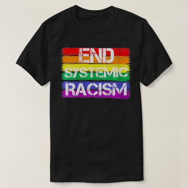 Camiseta Mujeres terminan con el racismo sistémico contra e (Diseño del anverso)