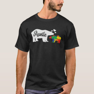 Camiseta Mujeres tía oso autismo Conciencia Amor autista M