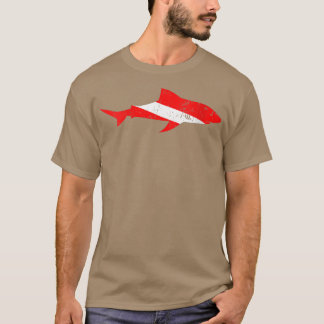 Camiseta Mujeres Tiburones Scuba Buceando por debajo de la 