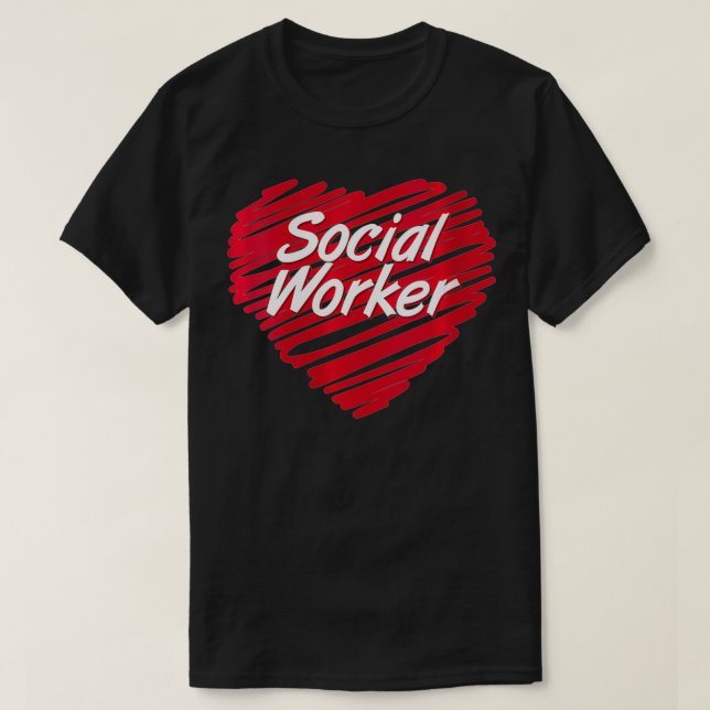 Camiseta Mujeres Trabajadoras Sociales Corazón Para La Escu (Diseño del anverso)