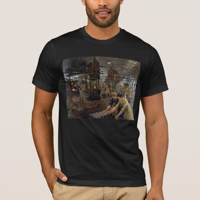 Camiseta Mujeres trabajando en una fábrica de municiones en (Anverso)