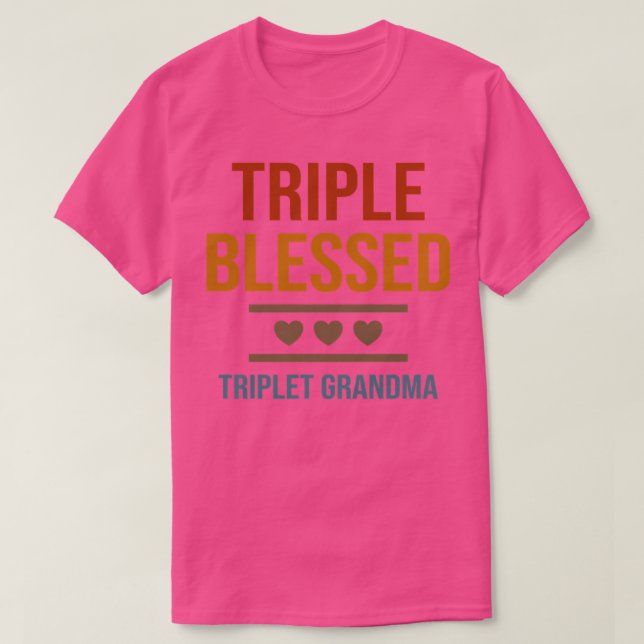 Camiseta Mujeres Triple Triple Triplet Abuela Abuelas Fu (Diseño del anverso)