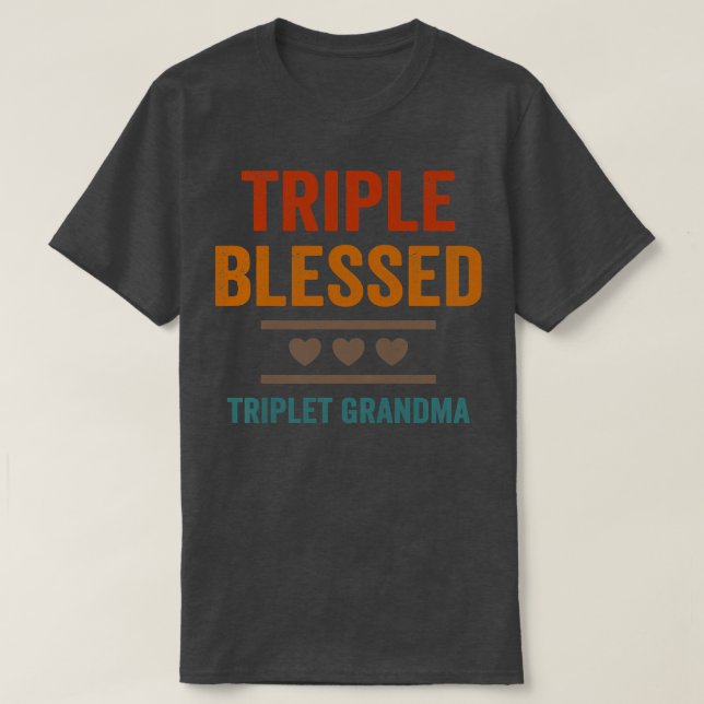 Camiseta Mujeres Triple Triple Triplet Abuela Abuelas Fu (Diseño del anverso)