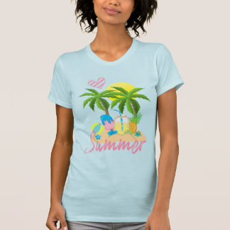 Camiseta Mujeres tropicales de la playa del amor del verano