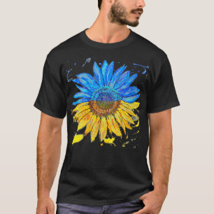 Camiseta Mujeres Ucrania Bandera Girasol Vintage Ucraniano