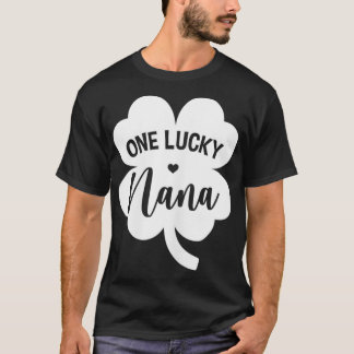 Camiseta Mujeres Un Afortunado Nana Shamrock Four Leaf Clov
