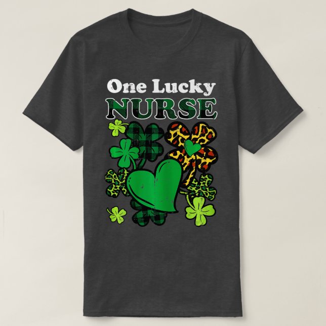 Camiseta Mujeres Un Lujoso Enfermero De Leopardo St Patrick (Diseño del anverso)