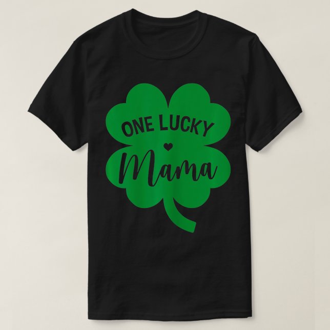 Camiseta Mujeres Una Lucky Mama Shamrock Cuatro Leaf Clover (Diseño del anverso)