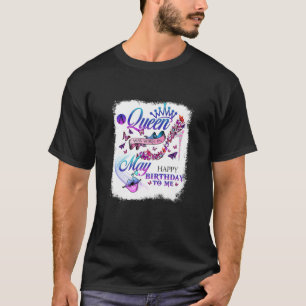 Camiseta Mujeres Una Reina Nació En Mayo En Talón Alto De M