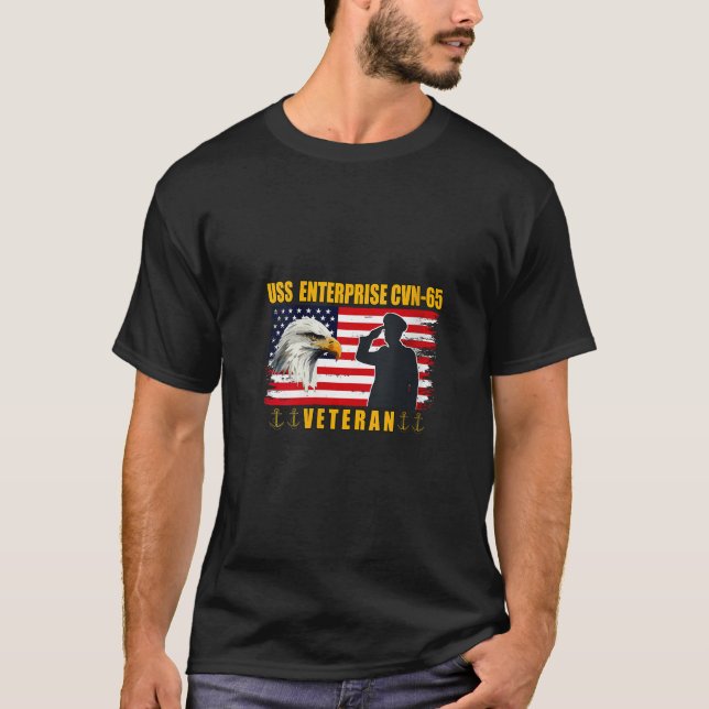 Camiseta Mujeres USS Enterprise Aircraft Carrier Veterans F (Anverso)
